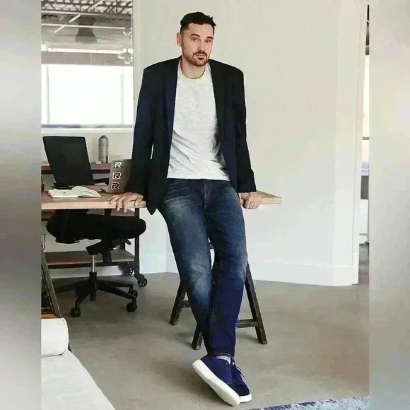 Express Performance Extra Slim Stretch+ Navy Blue Luxe Comfort Soft Suit Jacket - Picture 3 of 13